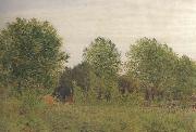 Black Poplars at Pangbourne (mk46) George Price Boyce.RWS